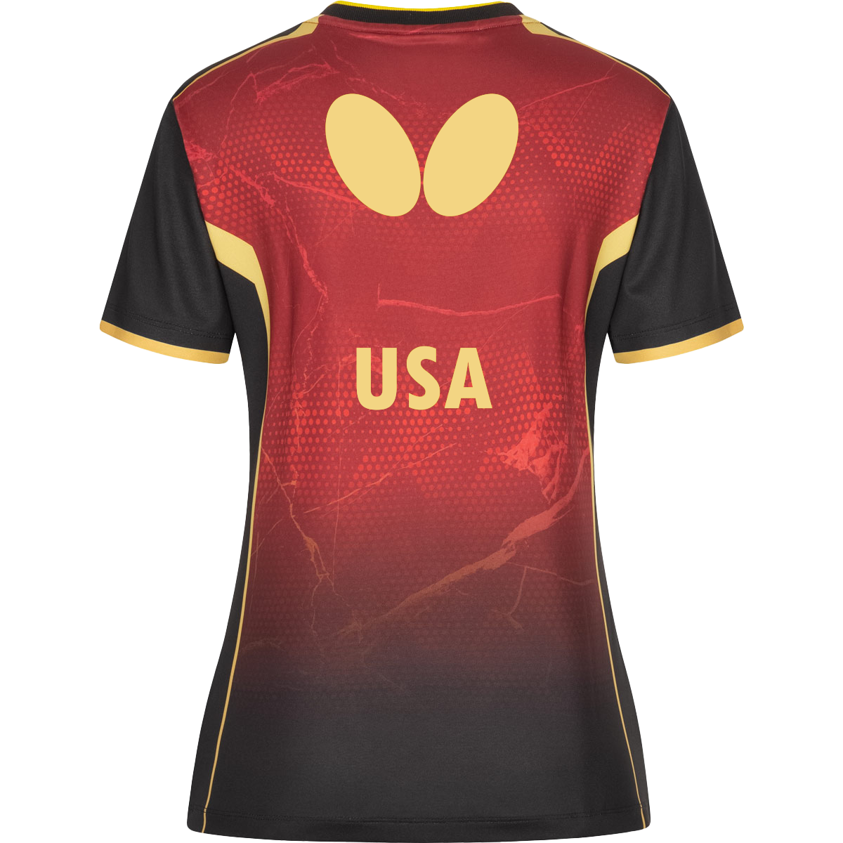 Butterfly Table Tennis 2024 Team USA Lady Shirt - Red - Back